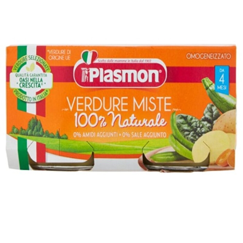 PLASMON OMOGENEIZZATO VERDURE MISTE 2X80G - Farmasanitaria Mon Bebè