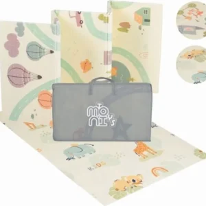 MONI TAPPETO GIOCO BAMBINI NEONATO 180X120 CM PIEGHEVOLE E RESISTENTE
